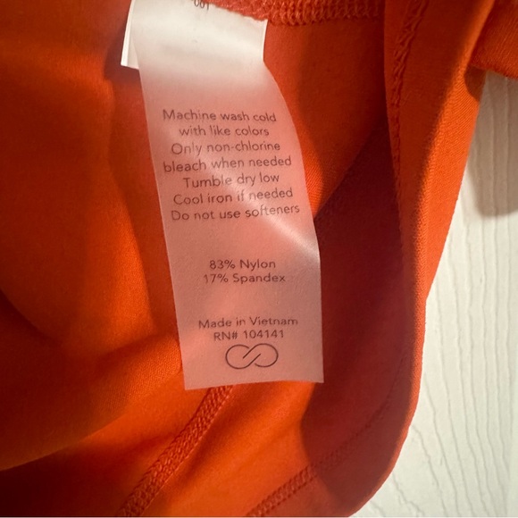 CALIA Women's Mock Neck Cropped Tee Extra Small Orange - Picture 11 of 12